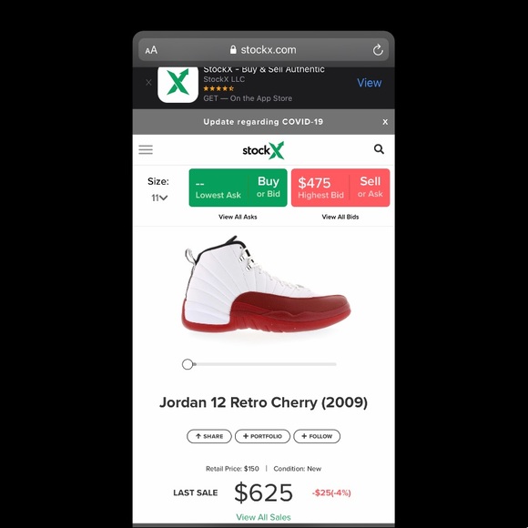 Jordan 12 ‘Cherry’ (2009) RARE sz 11SOLD - Picture 7 of 8